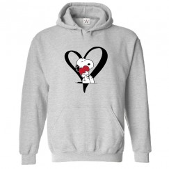 Hugging Snoopy Classic Unisex Kids and Adults Pullover Hoodie								 									 									
